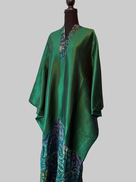 Adire raw silk bubu