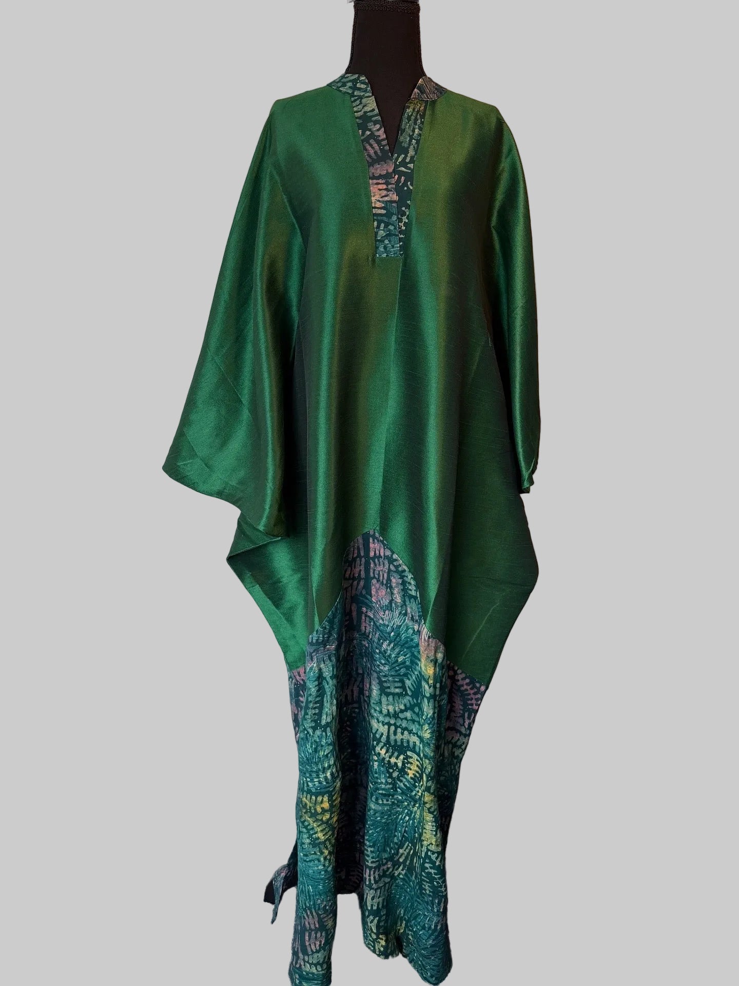 Adire raw silk bubu