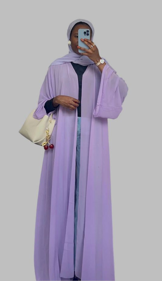 Chiffon throw over