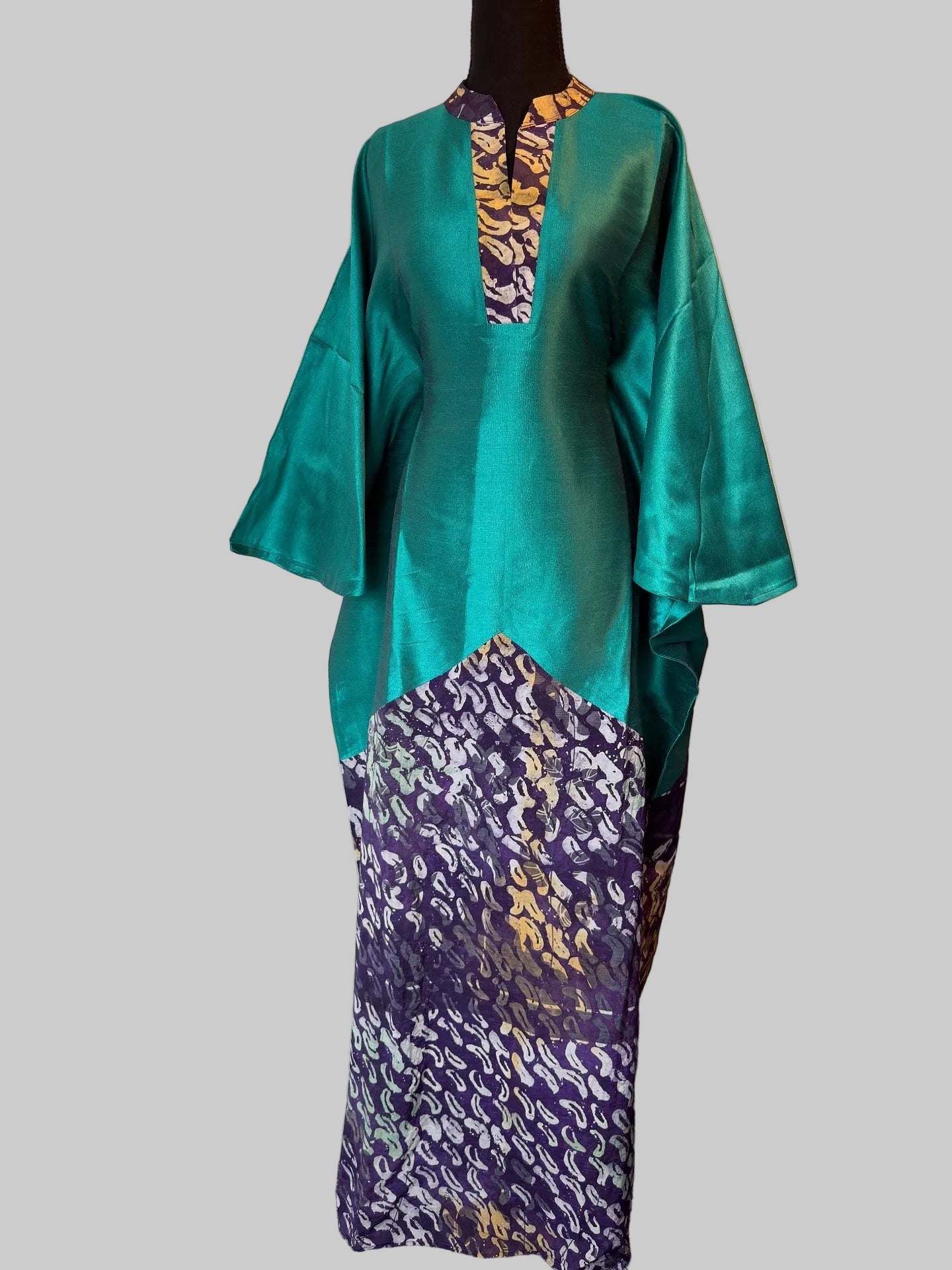 Adire / raw silk bubu